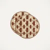 La Doublej Raffia Placemats Set Of 2 In Napoli Cioccolato