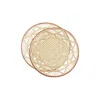 La Doublej Raffia Placemats Set Of 2 In Sol Brick