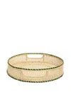 La Doublej Raffia Tray In Neutral