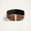 La Doublej Rainbow Belt In Brown