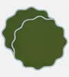 La Doublej Rainbow Bosco Cloud Set Of 2 Placemats In Green
