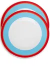 La Doublej Rainbow Dinner Plates (set Of Two) In Blue