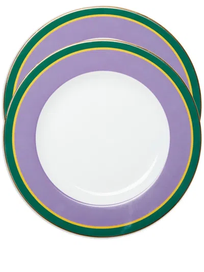LA DOUBLEJ RAINBOW DINNER PLATES (SET OF TWO)