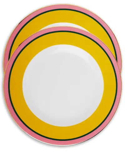 LA DOUBLEJ RAINBOW DINNER PLATES (SET OF TWO)