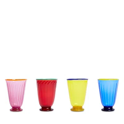 La Doublej Rainbow Glasses, Mixed Set Of 4 In Multi