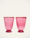 La Doublej Rainbow Glasses Set Of 2 In Fuxia