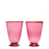 La Doublej Rainbow Glasses Set Of 2 In Fuxia