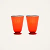 La Doublej Rainbow Glasses Set Of 2 In Orange