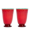 La Doublej Rainbow Glasses, Set Of 2 In Red