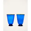 La Doublej Rainbow Glasses Set Of 2 In Tinta Unita Blue