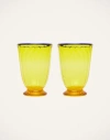 La Doublej Rainbow Glasses Set Of 2 In Yellow