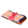 La Doublej Rainbow Large Linen Napkins, Mixed Set Of 4
