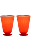 La Doublej Rainbow Glasses Set Of 2 In Orange