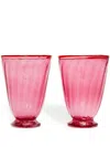 La Doublej Rainbow Glasses Set Of 2 In Red