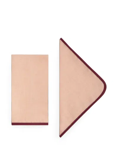 La Doublej Rainbow Napkins (set Of Two) In Pink