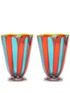 La Doublej Glassware Multicolor Uni In Blau