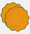 La Doublej Rainbow Zafferano Cloud Set Of 2 Placemats In Yellow