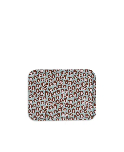 La Doublej Rectangular Printed Tray, 11 X 13 In Multi