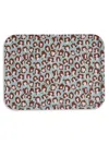La Doublej Rectangular Printed Tray Lady Leopard Acqua Acquamarin In Blue