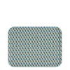 La Doublej Rectangular Printed Tray In Cubi Blu