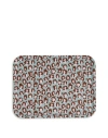 La Doublej Rectangular Printed Tray Lady Leopard Acqua Acquamarin In Lady Leopard Acqua Acquamarin