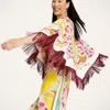 La Doublej Reversible Mini Poncho Top In Multi