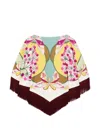 La Doublej Reversible Mini Poncho Top In Multi