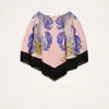 La Doublej Reversible Mini Poncho Top In Pink
