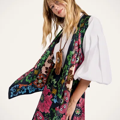 La Doublej Reversible Scarf Gilet In Multi