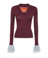 La Doublej Ribbed Jumper In Red