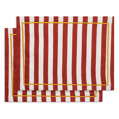 LA DOUBLEJ LA DOUBLEJ RIVIERA LINEN PLACEMATS, SET OF 2