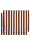 La Doublej Placemat Set Of 2 In Rivira Cioccolato