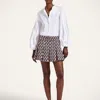 La Doublej Pleated Fish-print Skirt