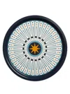 La Doublej Round Printed Tray In Multi