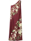 La Doublej Roy One-shoulder Floral Silk Maxi Dress