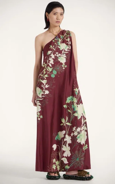 La Doublej Roy Dress Placée In Burgundy
