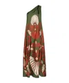 La Doublej Roy Graphic-print Maxi Dress In Green