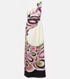 La Doublej Roy One-shoulder Silk Twill Maxi Dress