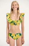 La Doublej Ruffle Bikini Top Zesty Yellow