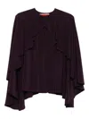 La Doublej Ruffled Overlay Top In Red