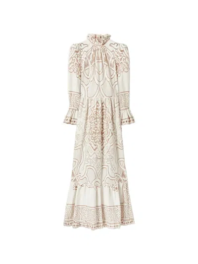 La Doublej Ruffled Visconti Maxi Dress In White