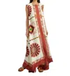 La Doublej La Double J Ladies Macro Tiles Placed Twill Silk San Carlo Dress In Multi