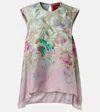 La Doublej La Double J San Carlo Floral-printed Silk-twill Top In Heath Placée