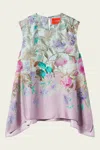 La Doublej La Double J San Carlo Floral-printed Silk-twill Top