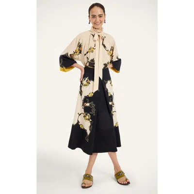 La Doublej Santa Monica Skirt In Buttercup Placée Black