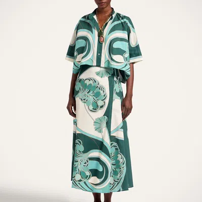 La Doublej Sarong Skirt In Green