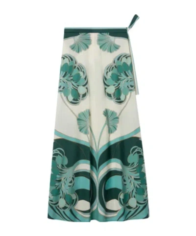 La Doublej Sarong Skirt In Green