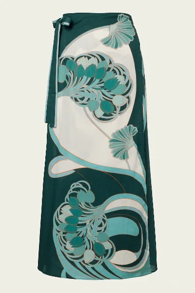 La Doublej Sarong Skirt In Blooming Tulip Placee