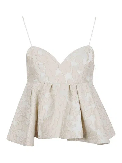 La Doublej Satine Top In White