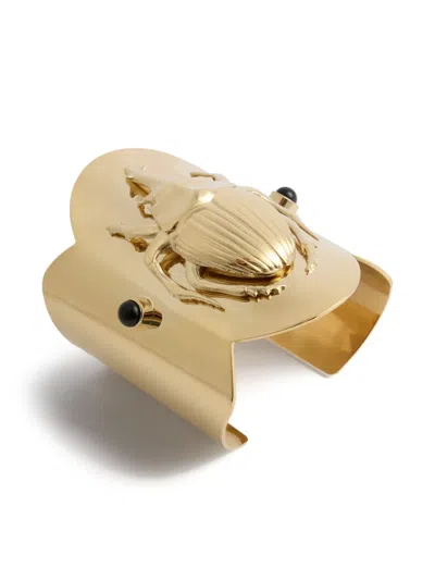 La Doublej Scarab-beetle Cuff Bracelet In Gold